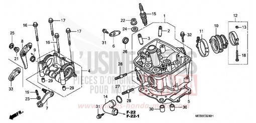 CULASSE CRF450R2 de 2002